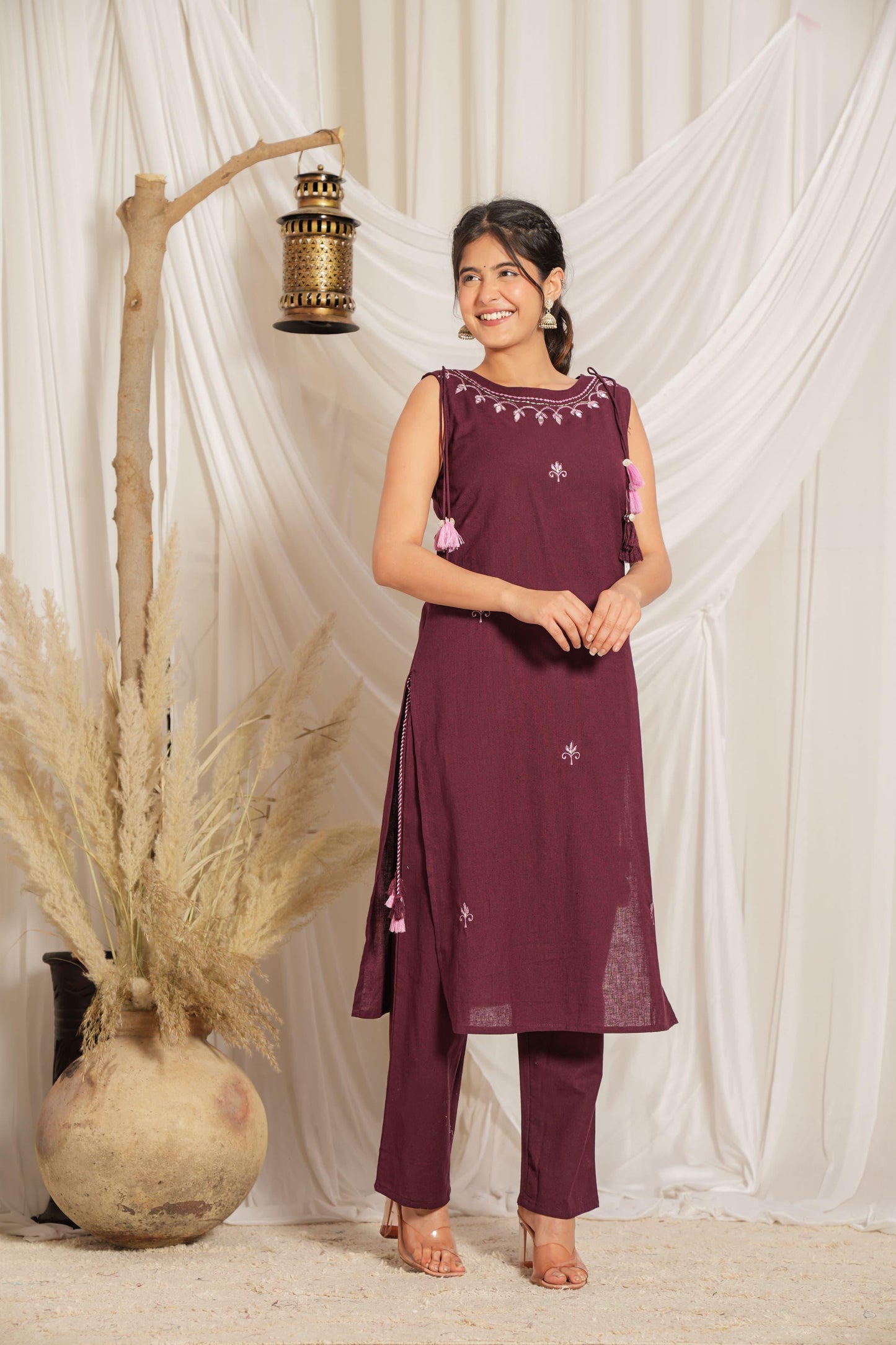 Elegant Women's Pure Cotton Kurti with Pant