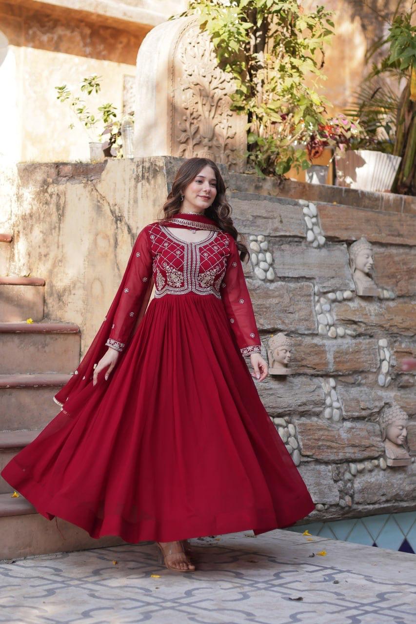 Buy Ready-Made Designer Gowns Online | Sequins & Embroidered