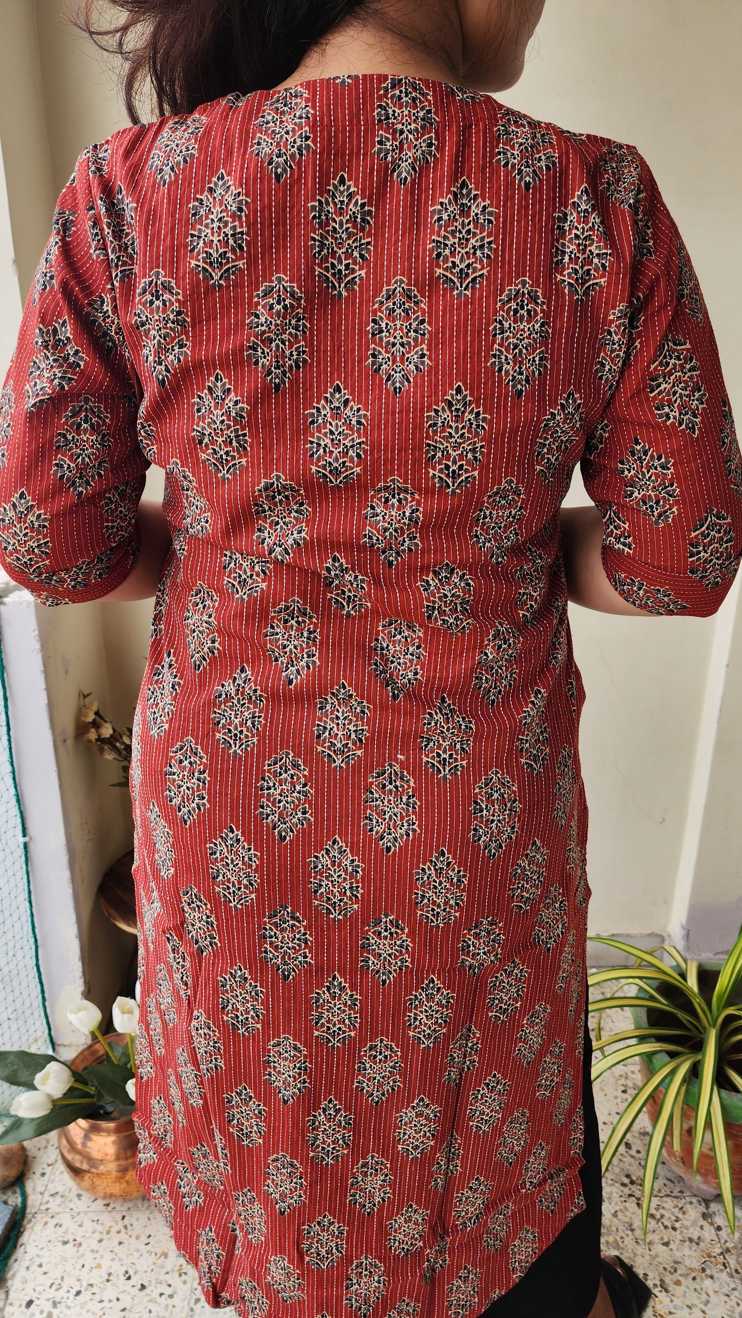 Katha Sanganeri Hand Block Cotton Kurta