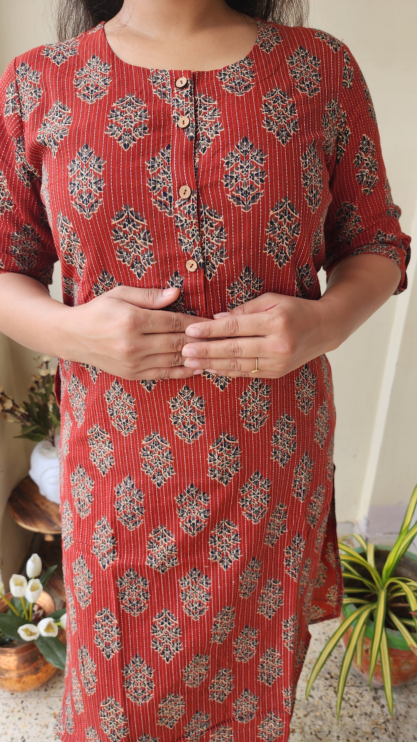 Katha Sanganeri Hand Block Cotton Kurta